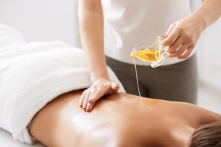 material para estetica aceite para masajes
